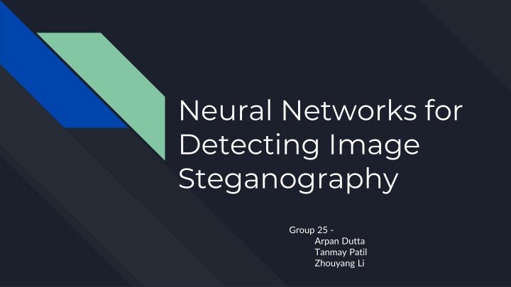 neural networks for detecting image steganography