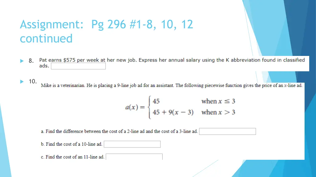 assignment pg 296 1 8 10 12 continued 1