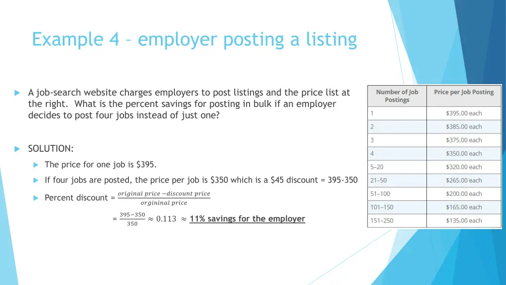 example 4 employer posting a listing