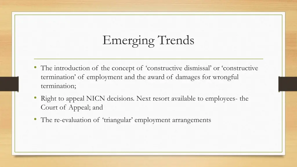 emerging trends