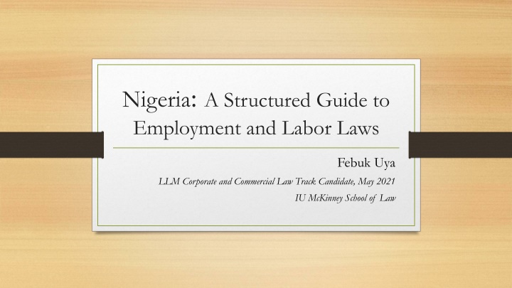 nigeria a structured guide to employment