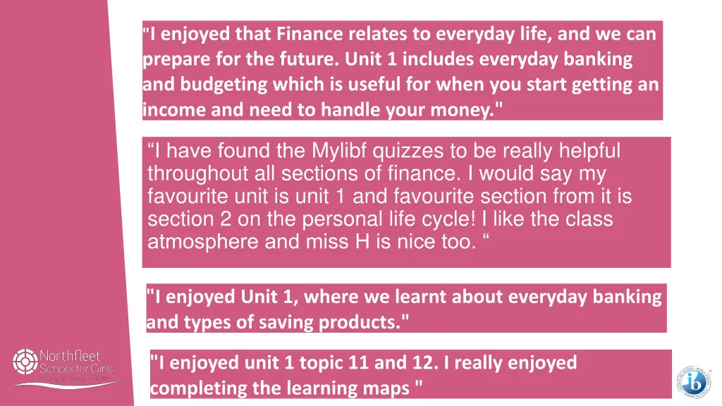 i enjoyed that finance relates to everyday life