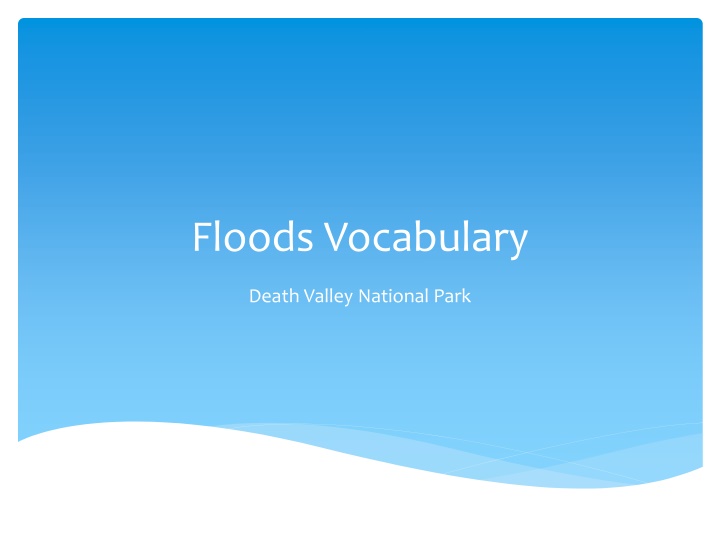 floods vocabulary