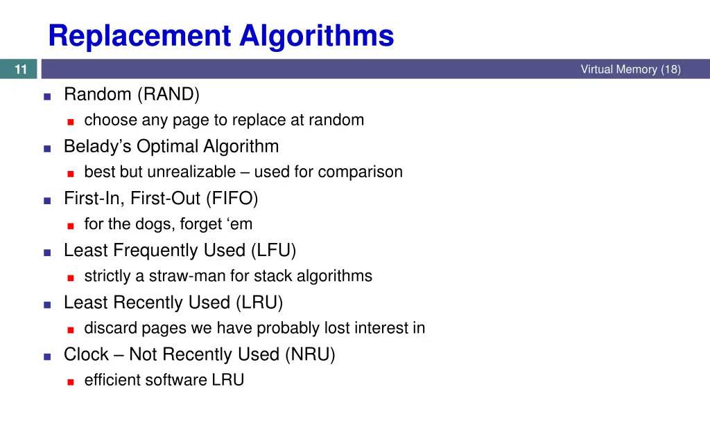 replacement algorithms