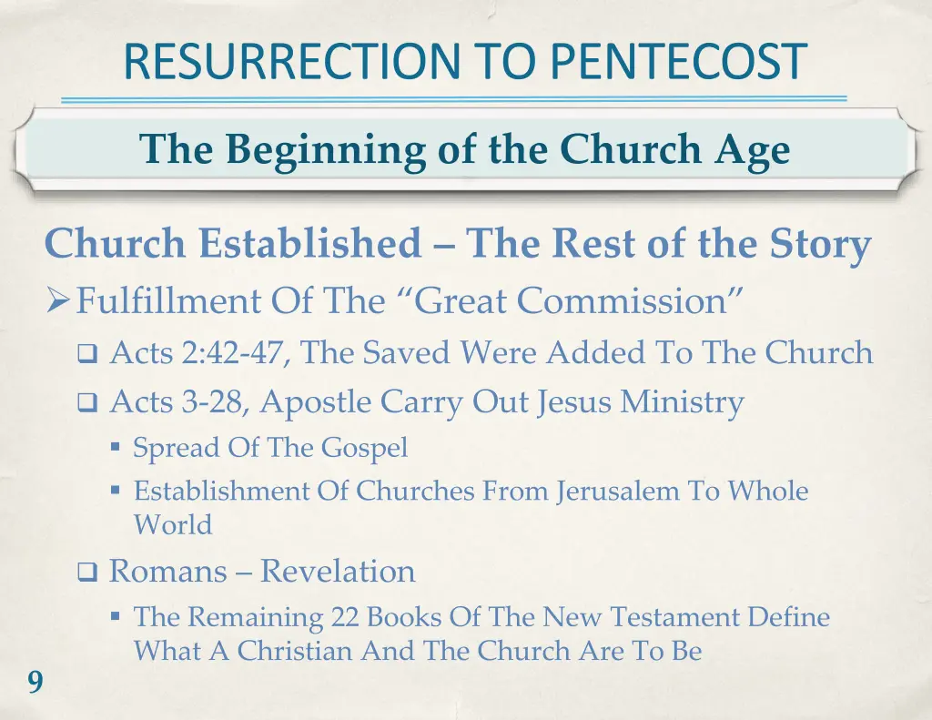 resurrection to pentecost 2