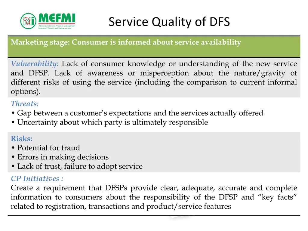 service quality of dfs 4