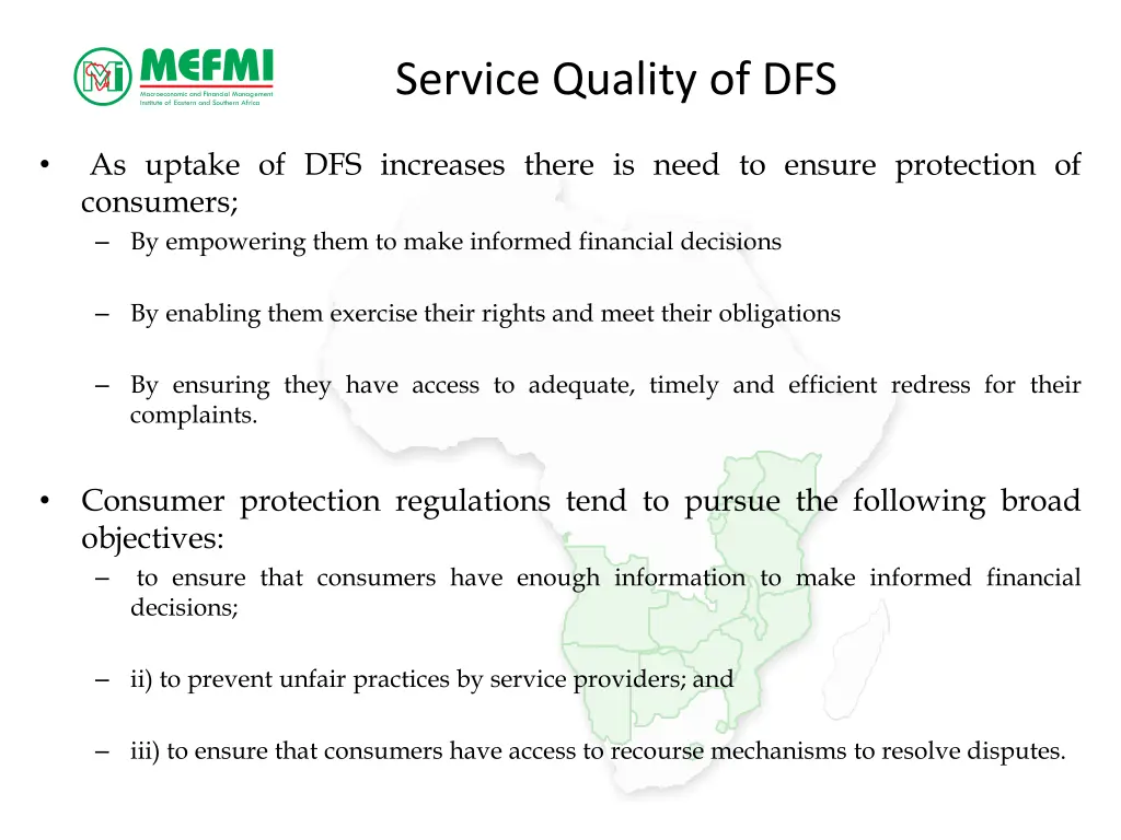 service quality of dfs