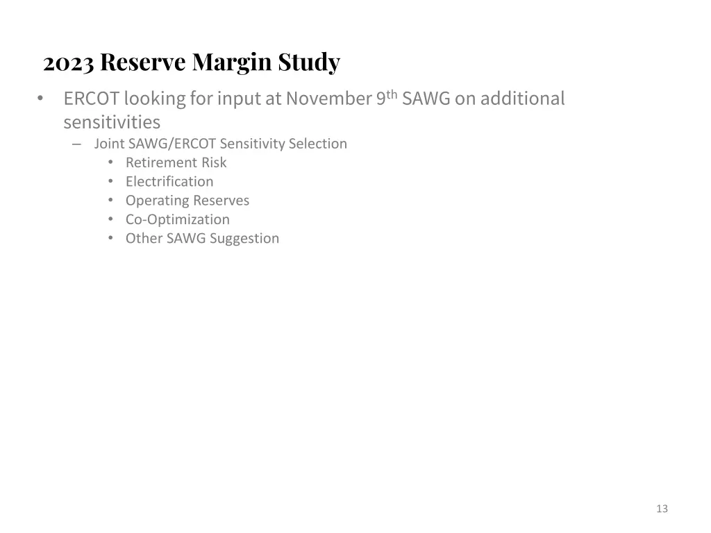 2023 reserve margin study ercot looking for input