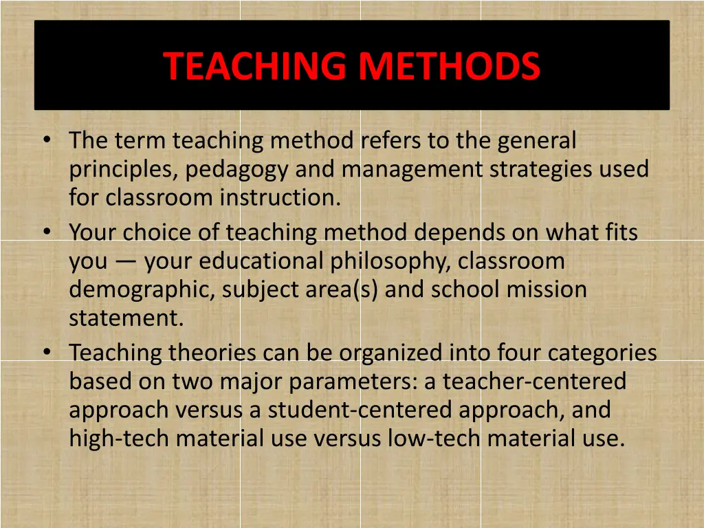 teaching methods