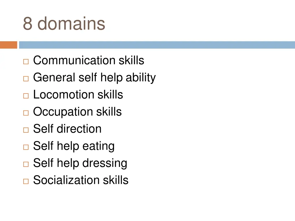 8 domains