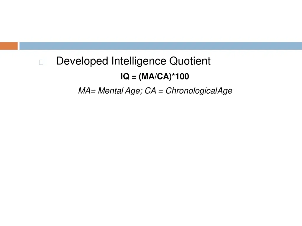 developed intelligence quotient