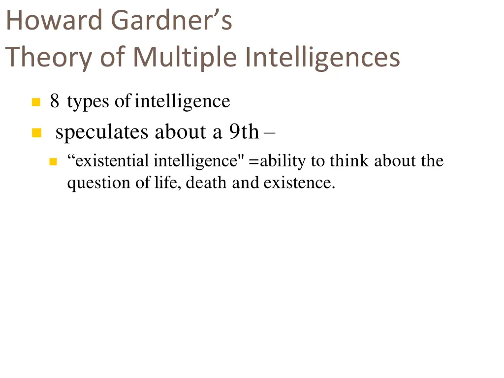 howard gardner s theory of multiple intelligences 1