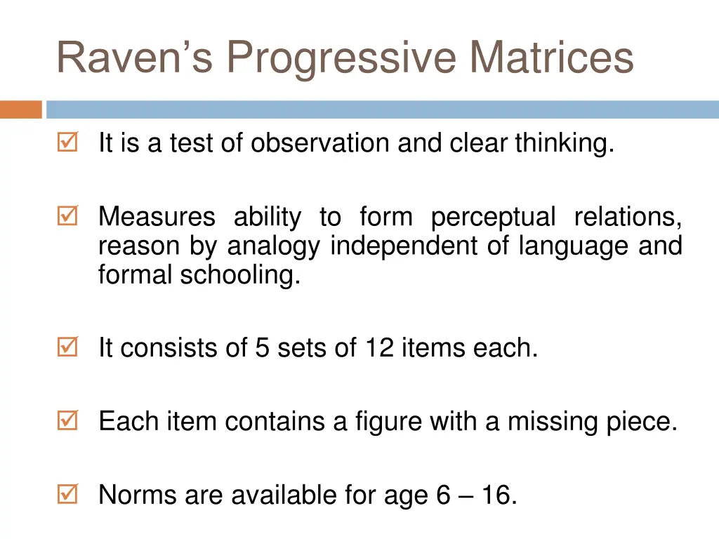 raven s progressive matrices