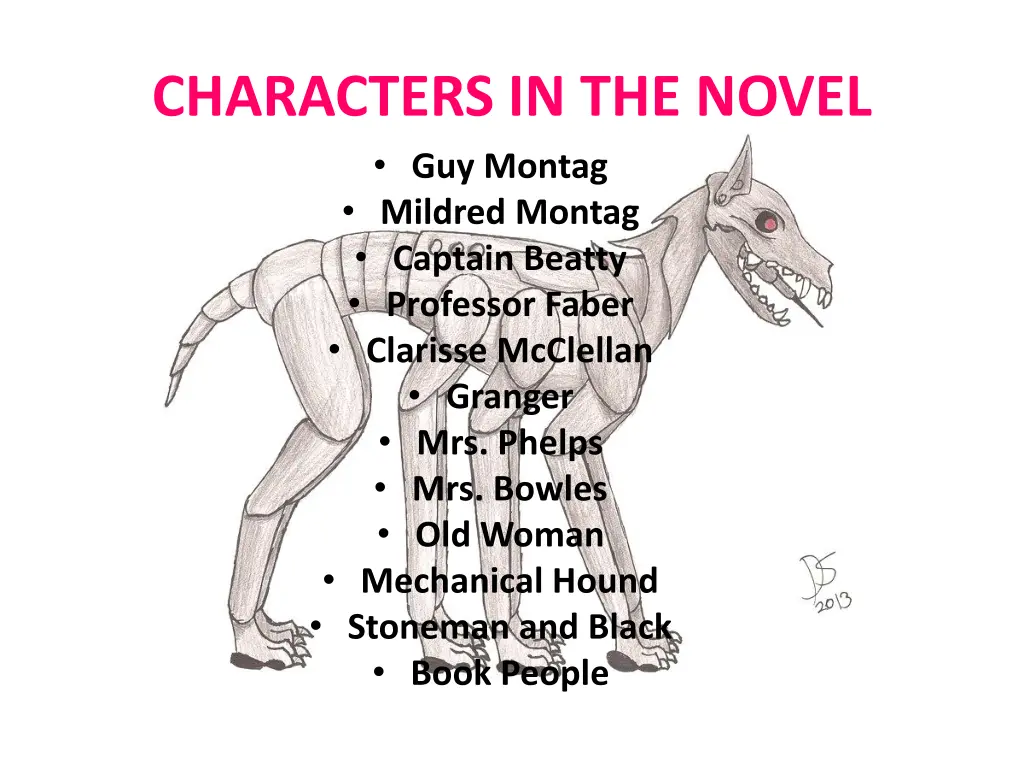 characters in the novel guy montag mildred montag