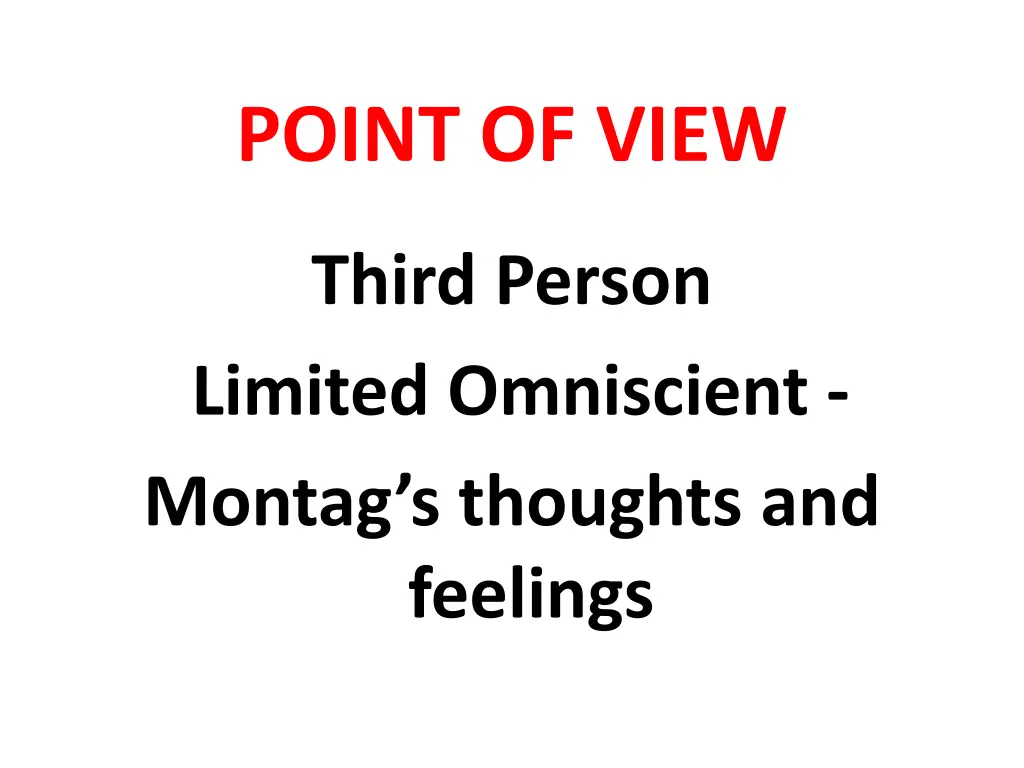 point of view