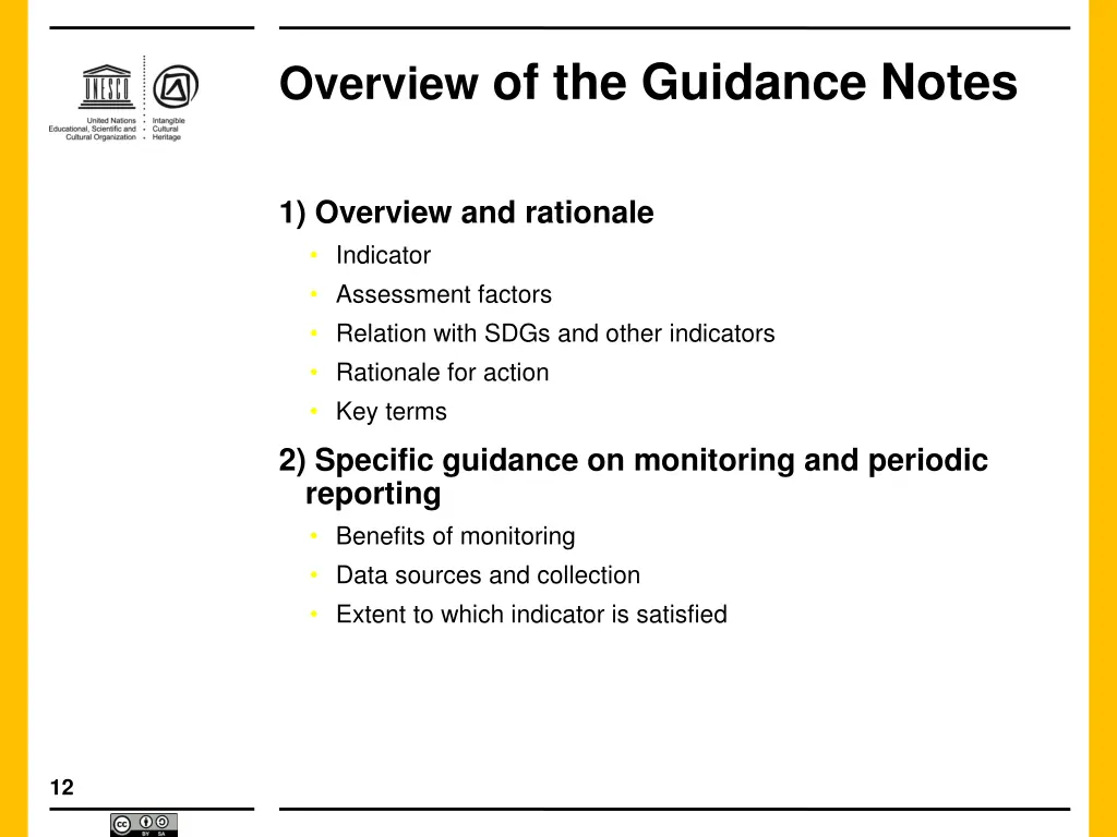 overview of the guidance notes