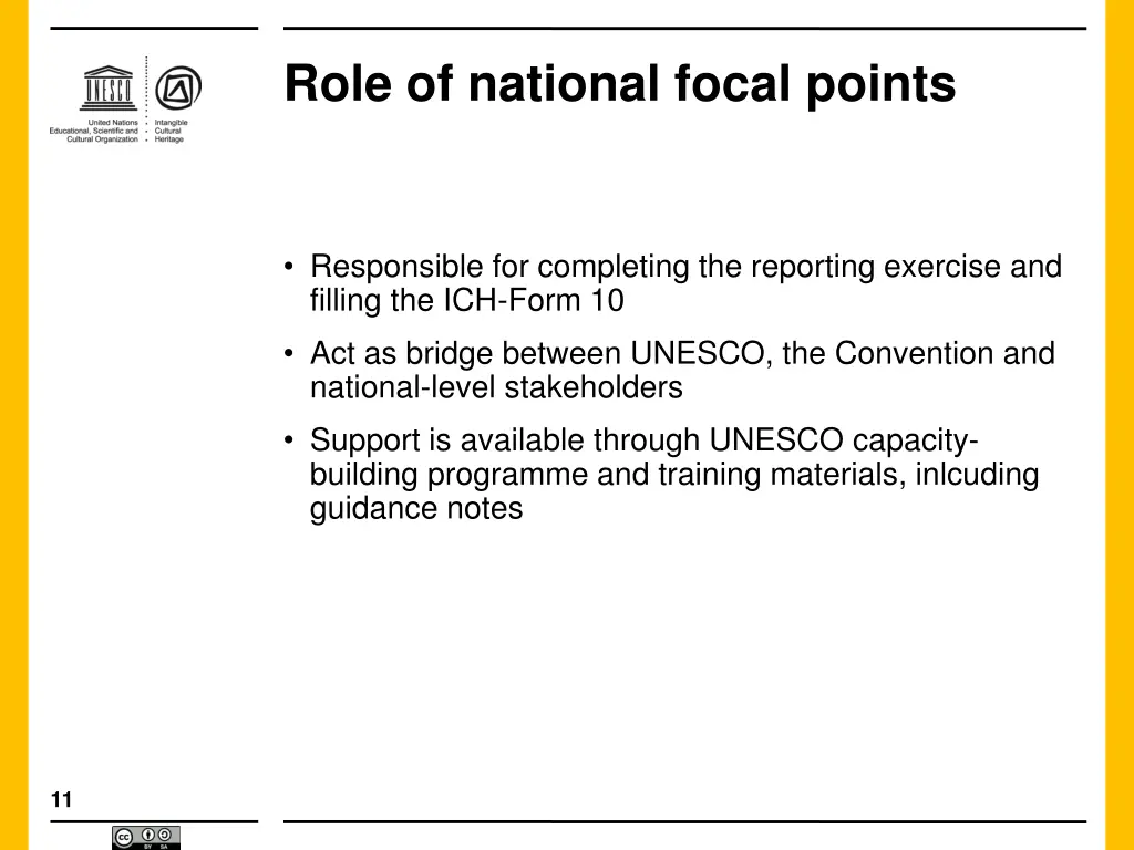 role of national focal points