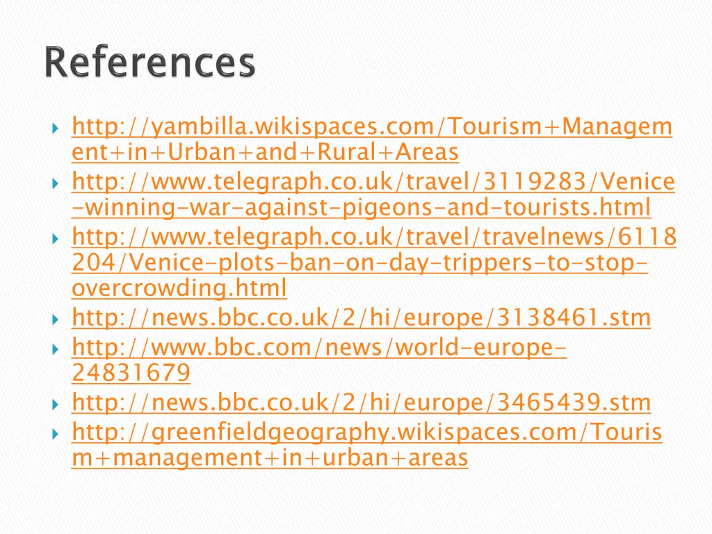 http yambilla wikispaces com tourism managem