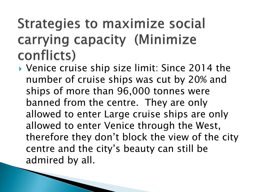 venice cruise ship size limit since 2014