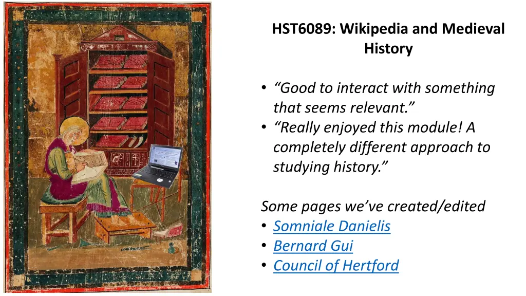 hst6089 wikipedia and medieval history