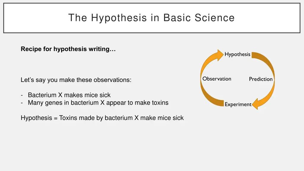 the hypothesis in basic science 4