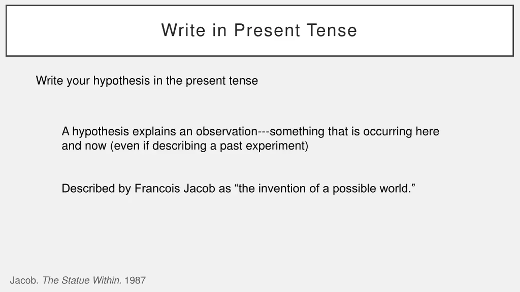 write in present tense 1