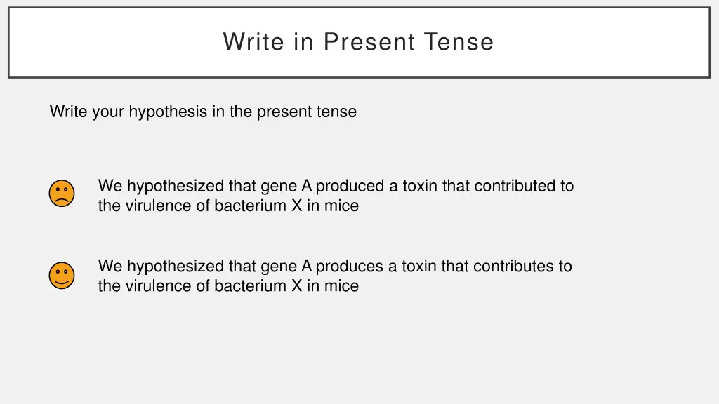 write in present tense 2