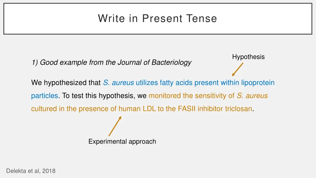 write in present tense 4