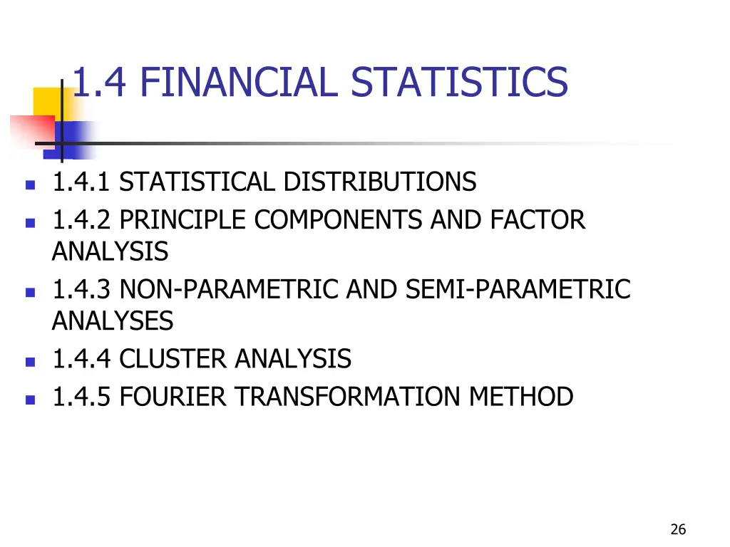 1 4 financial statistics