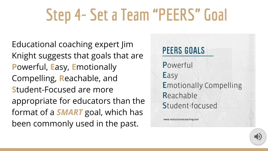 step 4 set a team peers goal