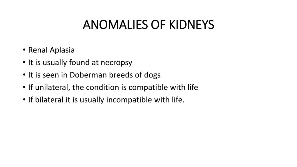 anomalies of kidneys anomalies of kidneys 2