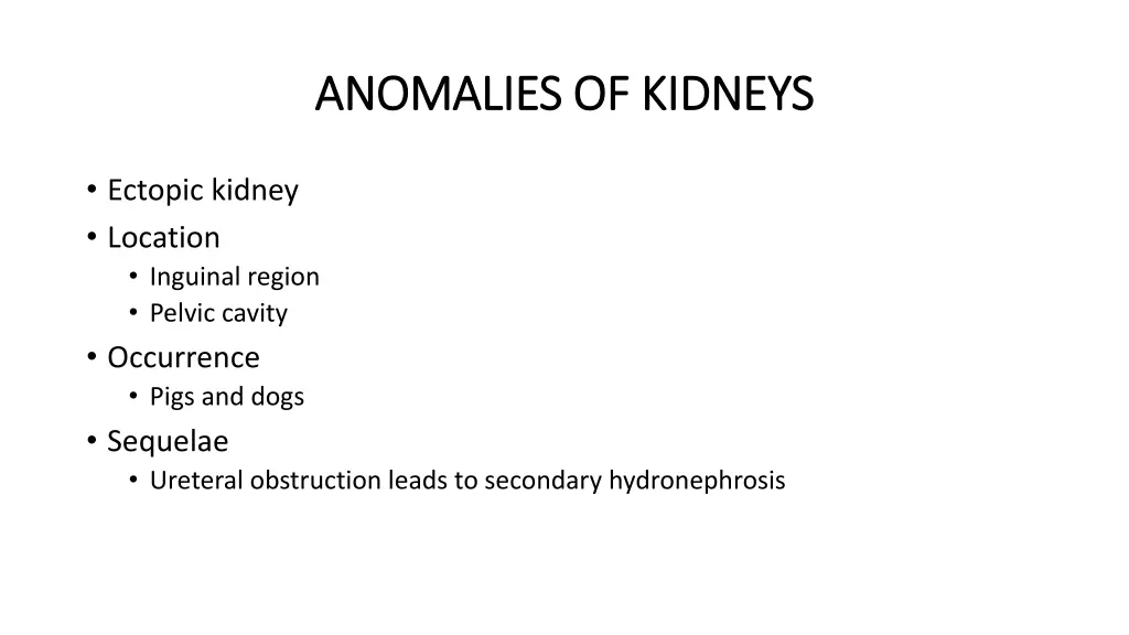 anomalies of kidneys anomalies of kidneys