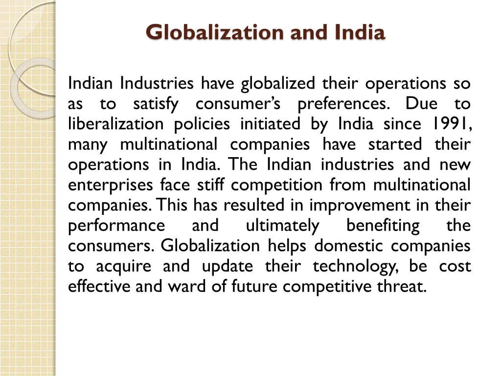 globalization and india