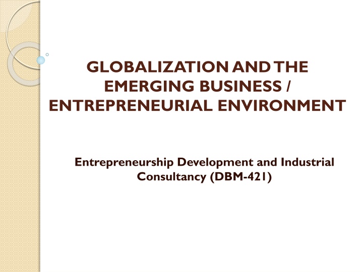 globalization and the emerging business