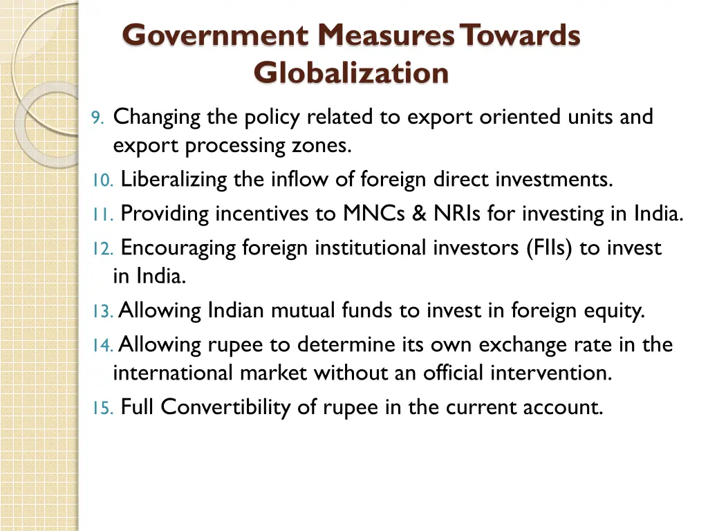 government measures towards globalization 1