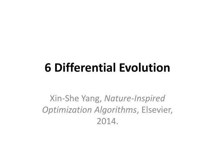 6 differential evolution