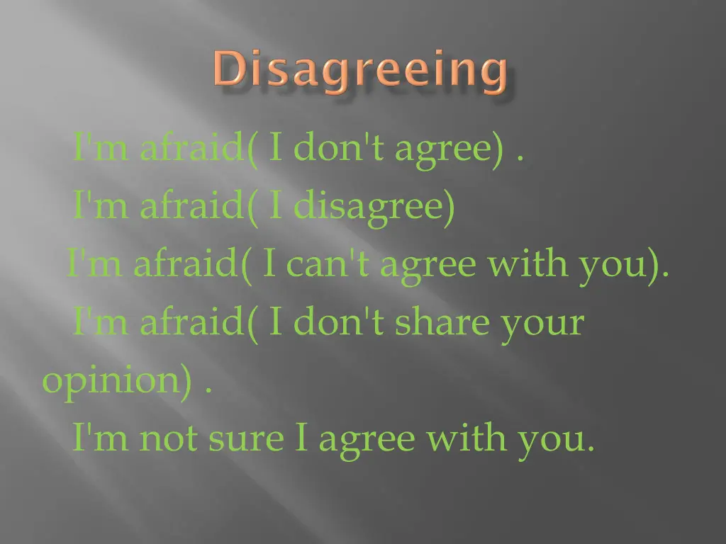 i m afraid i don t agree i m afraid i disagree