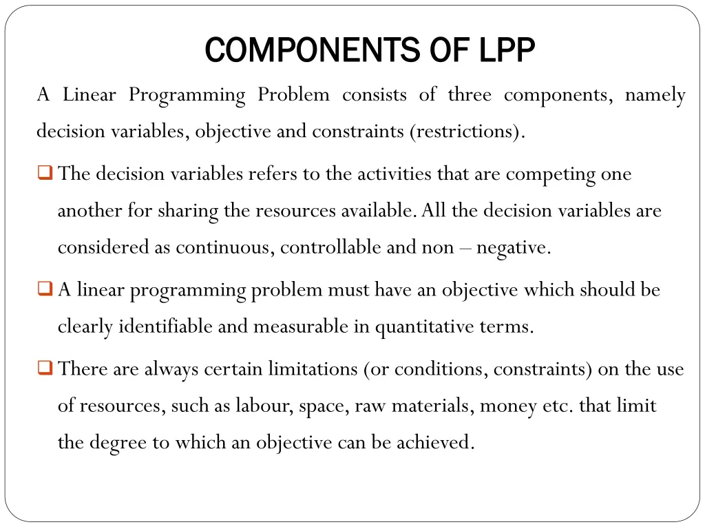 components of lpp components of lpp