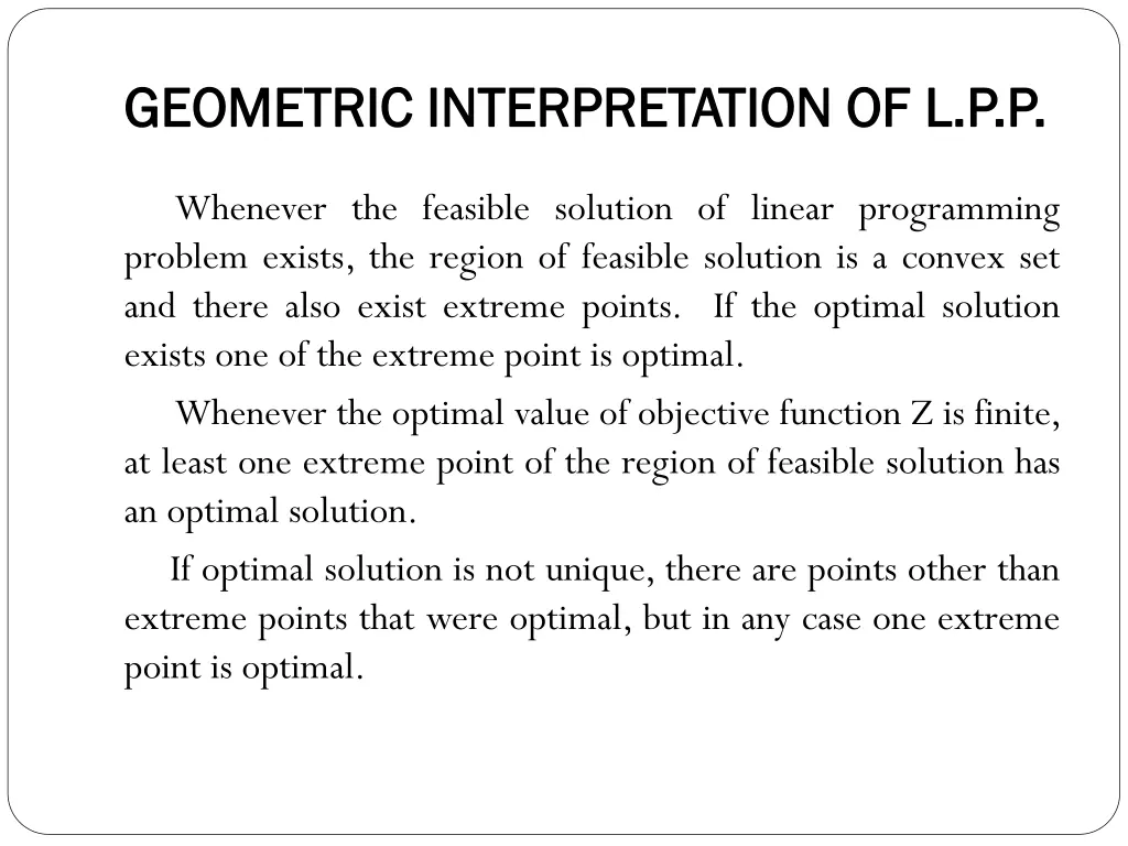 geometric interpretation of l p p geometric