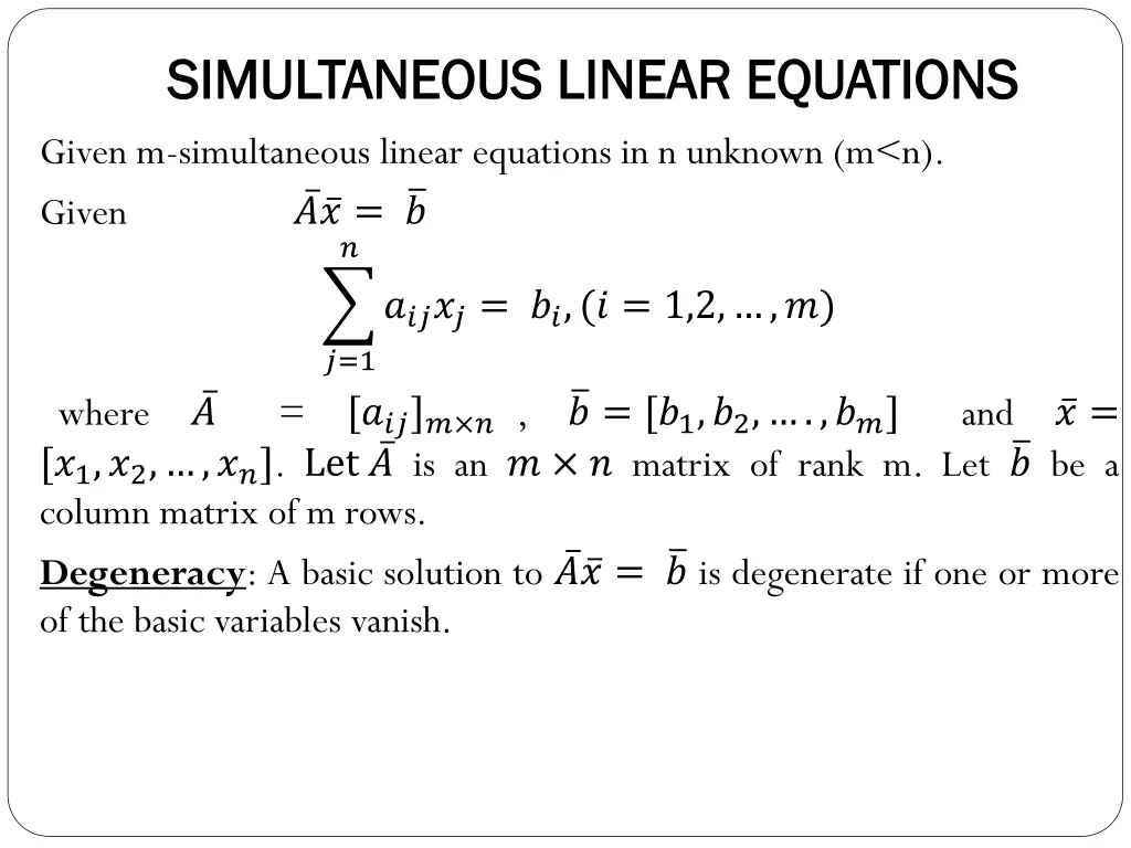 simultaneous linear equations simultaneous linear