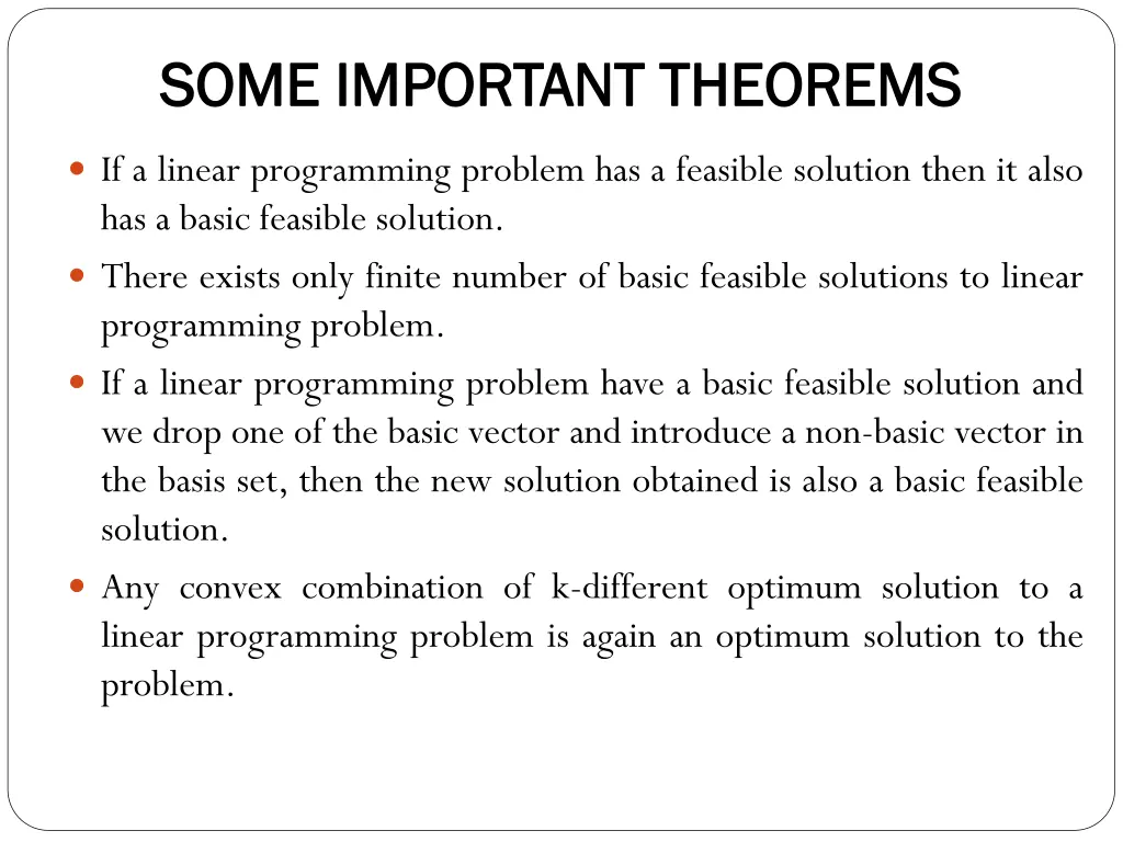 some important theorems some important theorems