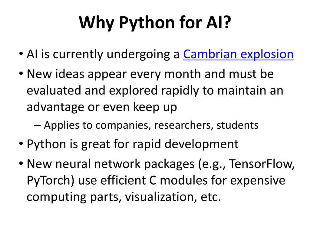 why python for ai