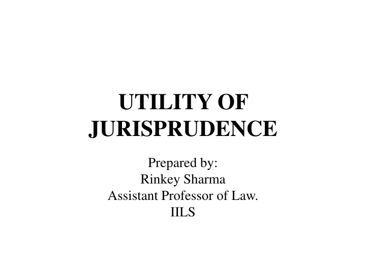 utility of jurisprudence