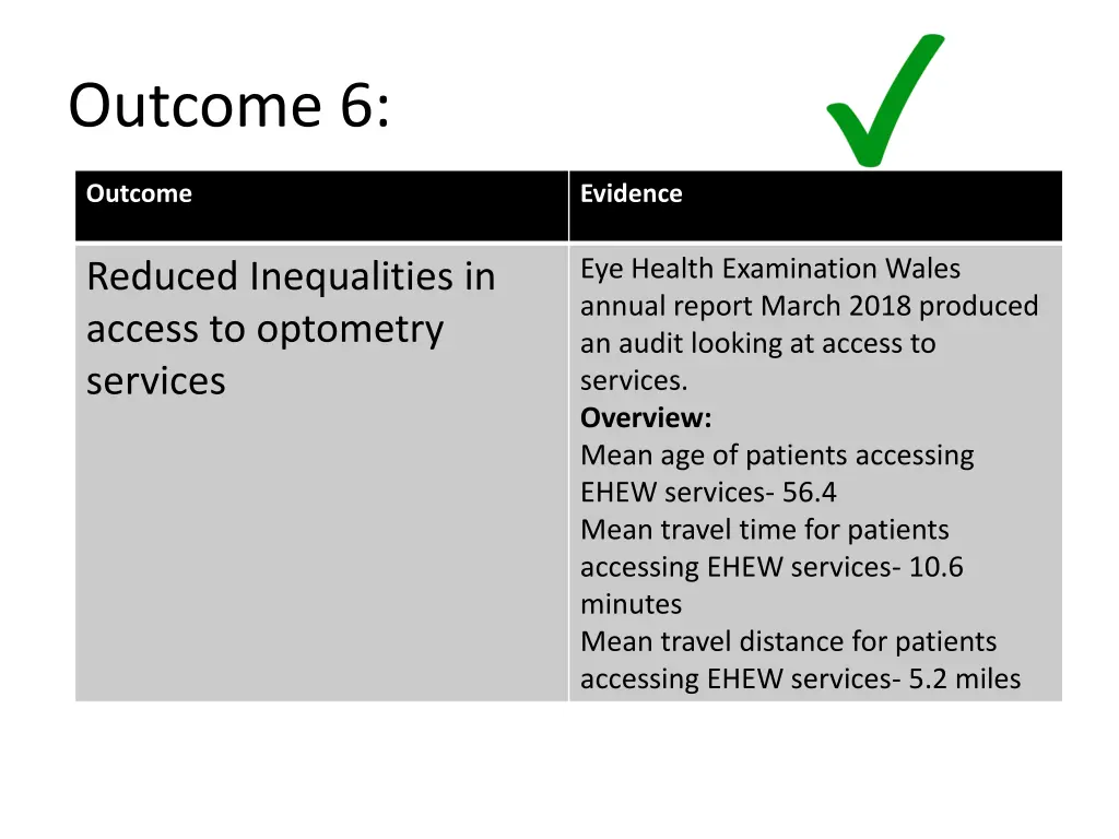 outcome 6