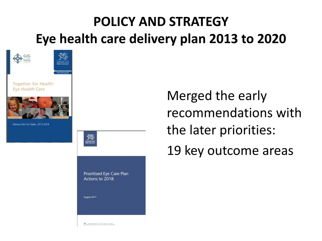 policy and strategy eye health care delivery plan