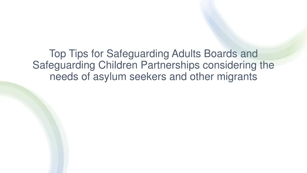 top tips for safeguarding adults boards