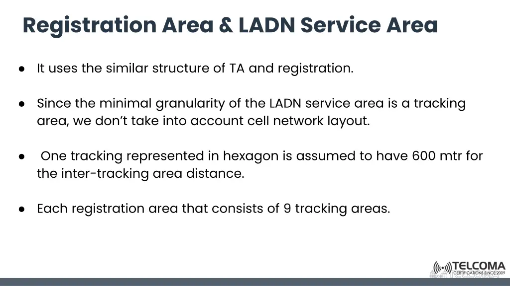 registration area ladn service area