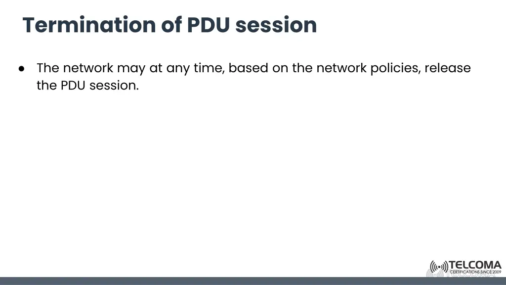 termination of pdu session