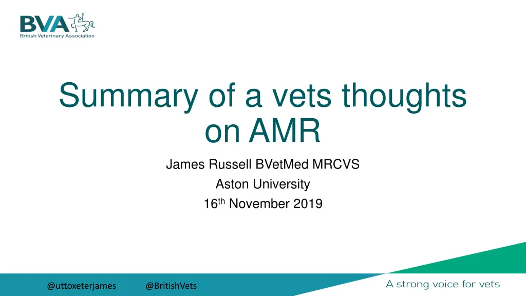 summary of a vets thoughts on amr