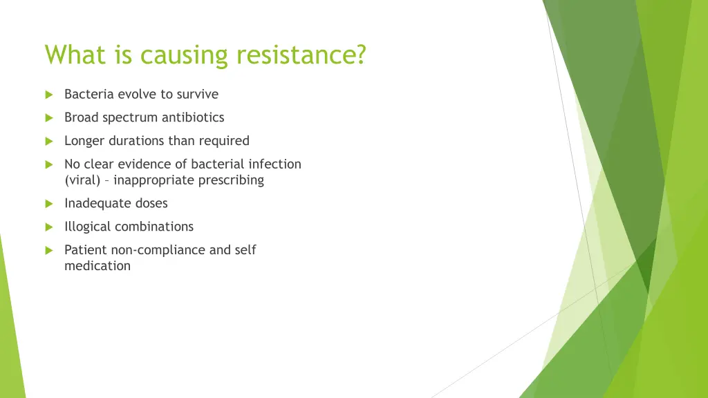 what is causing resistance